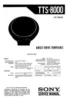 Sony TTS-8000 - Service Manual 